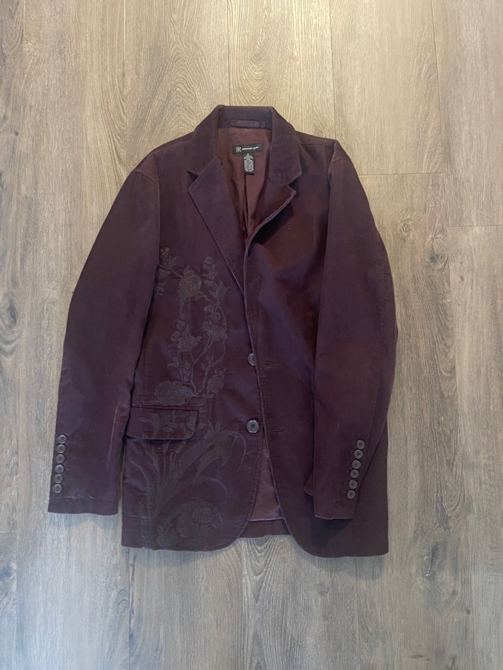 INC International Concepts Men's Dark Plum Embroidered Sport Coat